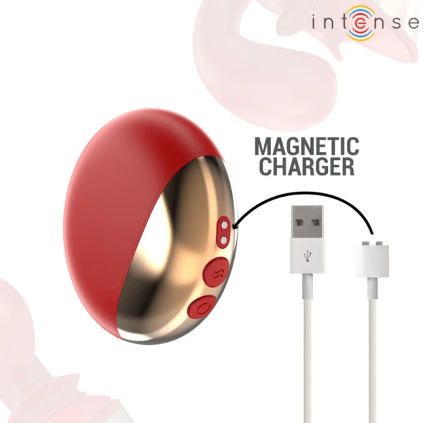 Intense Mariah U-vormige vibrator en stimulator 10 trillingen rood Intense Mariah U-vormige vibrator en stimulator 10 trillingen rood