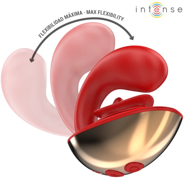 Intense Mariah U-vormige vibrator en stimulator 10 trillingen rood Intense Mariah U-vormige vibrator en stimulator 10 trillingen rood