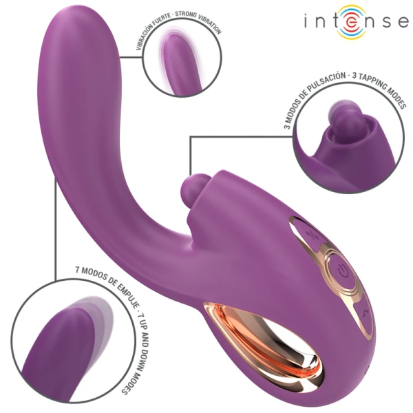 Intense High Tech Lali G-Puntvibrator met stoot- en vibratiefunctie Paars Intense High Tech Lali G-Puntvibrator met stoot- en vibratiefunctie Paars