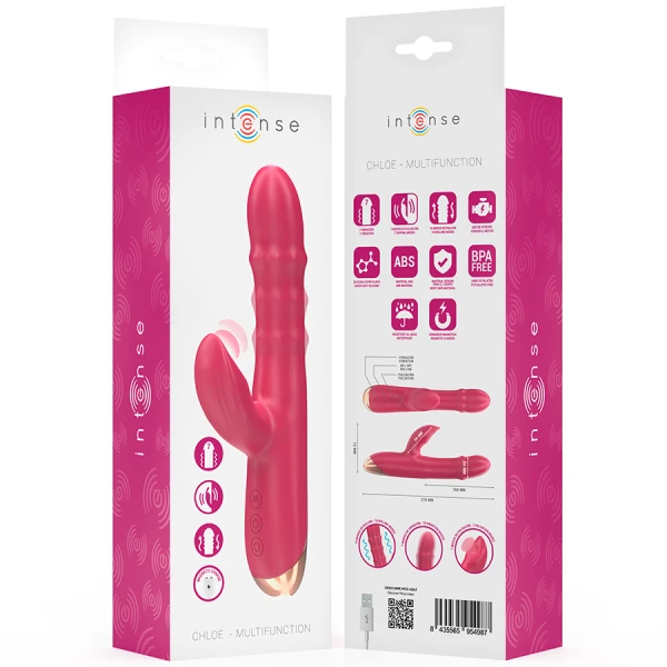 Intense High Tech Chloe Multifunctionele Vibrator 3 in 1 rood