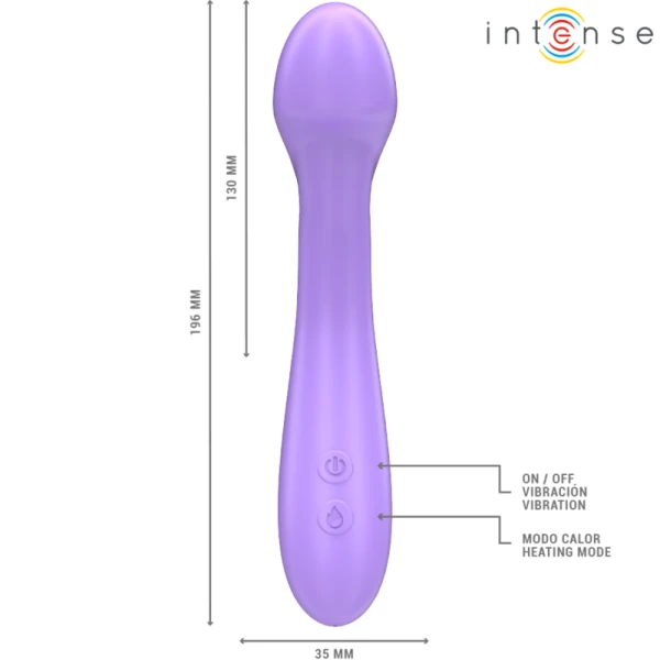 Intense High Tech Becky Vibrator 19 cm verwarmbaar met 7 standen paars