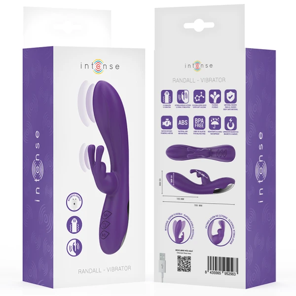 Intense High Tech Rabbit-Vibrator Randall met 10 standen paars Intense High Tech Rabbit-Vibrator Randall met 10 standen paars