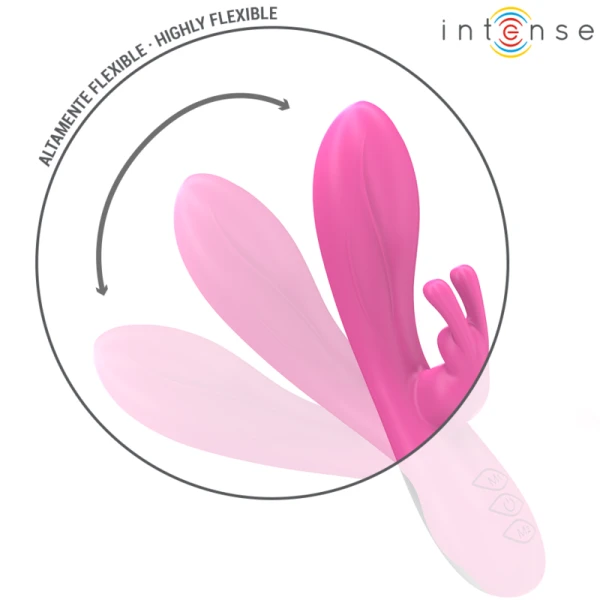 Intense High Tech Randall Rabbit Vibrator met Clitorisstimulator, Roze