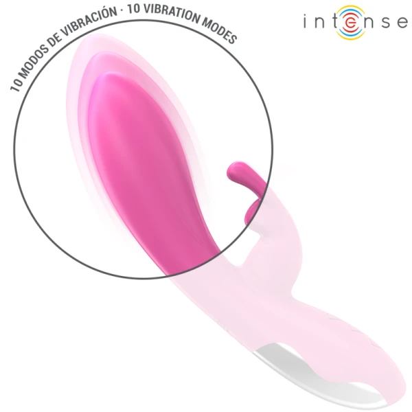 Intense High Tech Randall Rabbit Vibrator met Clitorisstimulator, Roze
