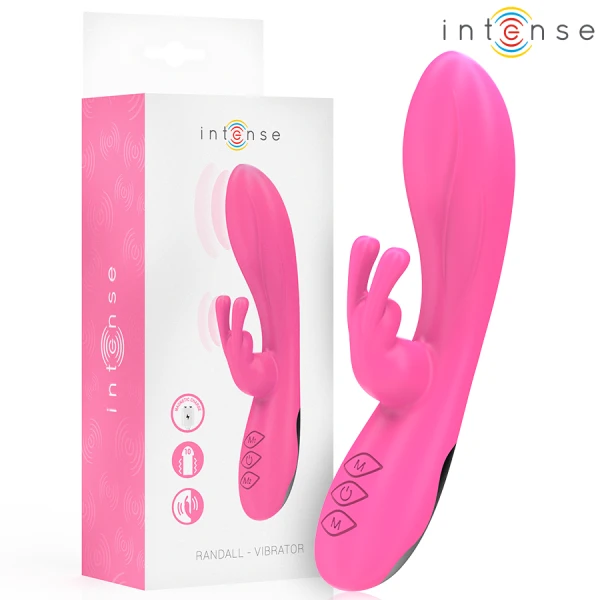 Intense High Tech Randall Rabbit Vibrator met Clitorisstimulator, Roze