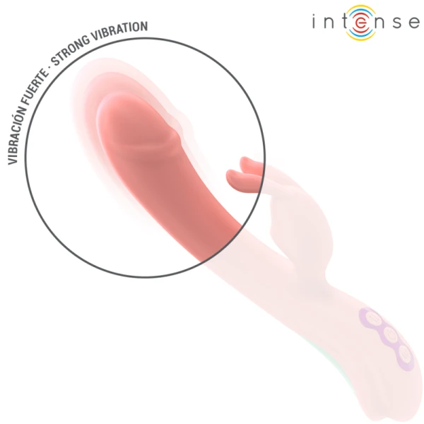 Intense Rachel Rabbit Vibrator met 5 modi en oscillatie, Roze