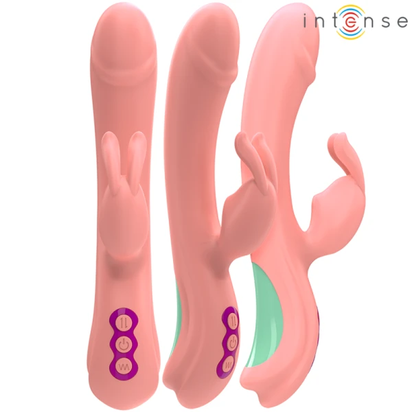 Intense Rachel Rabbit Vibrator met 5 modi en oscillatie, Roze