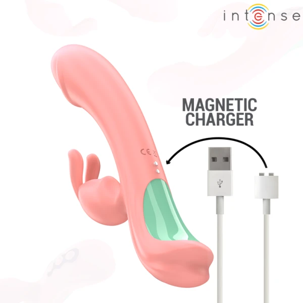 Intense Rachel Rabbit Vibrator met 5 modi en oscillatie, Roze