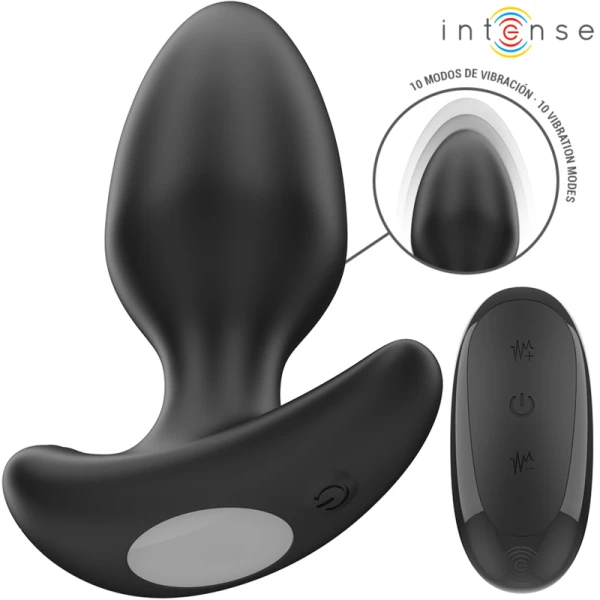 Intense Anal Toys Joey Anaalplug met 10 Trillingen en Afstandsbediening, zwart Intense Anal Toys Joey Anaalplug met 10 Trillingen en Afstandsbediening, zwart