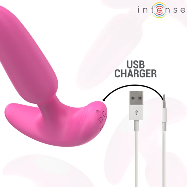 Intense Anal Toys Anaalplug Ross met 10 Trillingsstanden en Afstandsbediening, roze