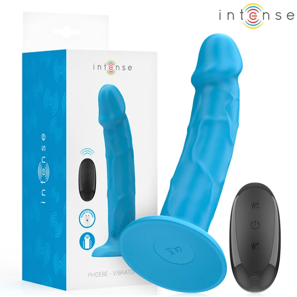 Intense Remote Control Vibrator Phoebe mit 10 Modi und Fernbedienung, Blau