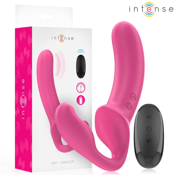 Intense AMY dubbelvibrator 20 cm met afstandsbediening roze