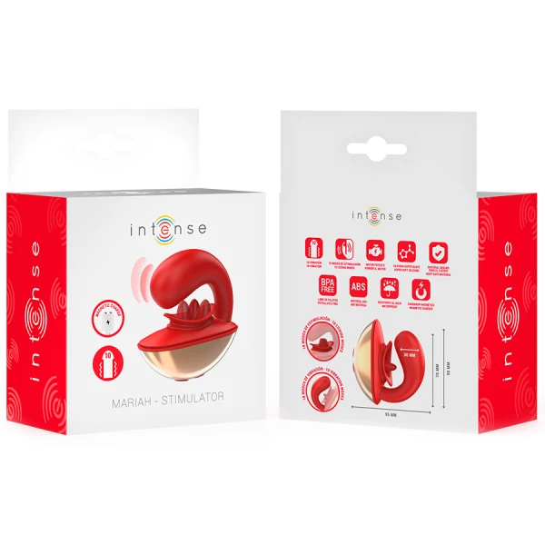 Intense Mariah U-vormige vibrator en stimulator 10 trillingen rood Intense Mariah U-vormige vibrator en stimulator 10 trillingen rood