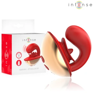 Intense Mariah U-vormige vibrator en stimulator 10 trillingen rood