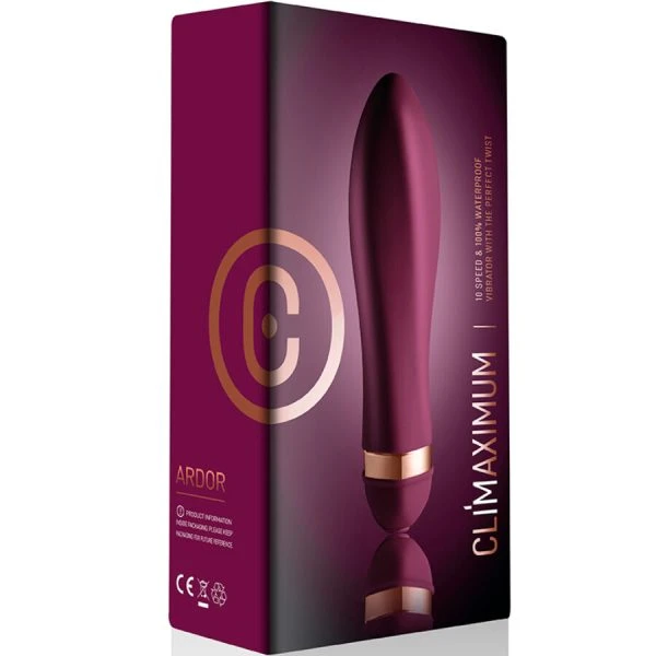 Climaximum Ardor Twisted Vibrator Mini-Vibrator met 10 standen, siliconen
