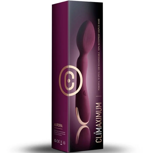 Climaximum Aurora Stabvibrator für Paare, Silikon, wiederaufladbar