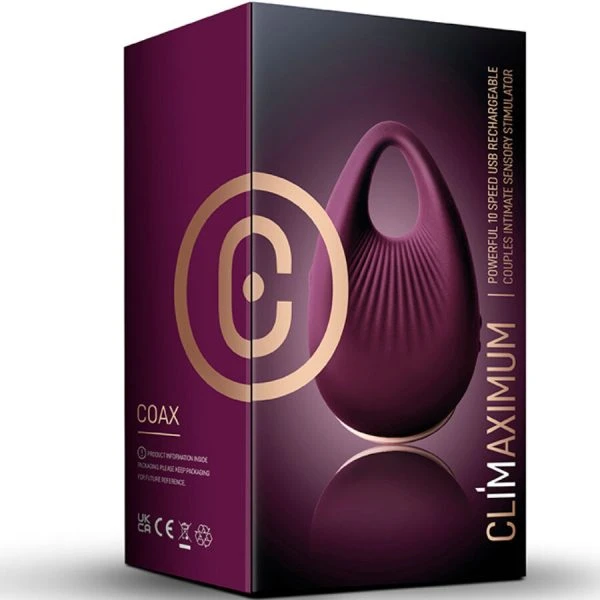 Climaximum Coax Fingervibrator van siliconen, oplaadbaar