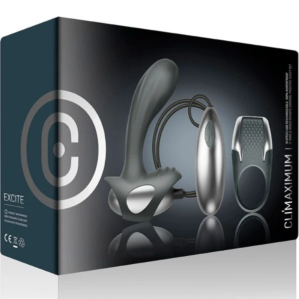 Climaximum Toy-Set Cockring met Draad-Prostaatmassageapparaat