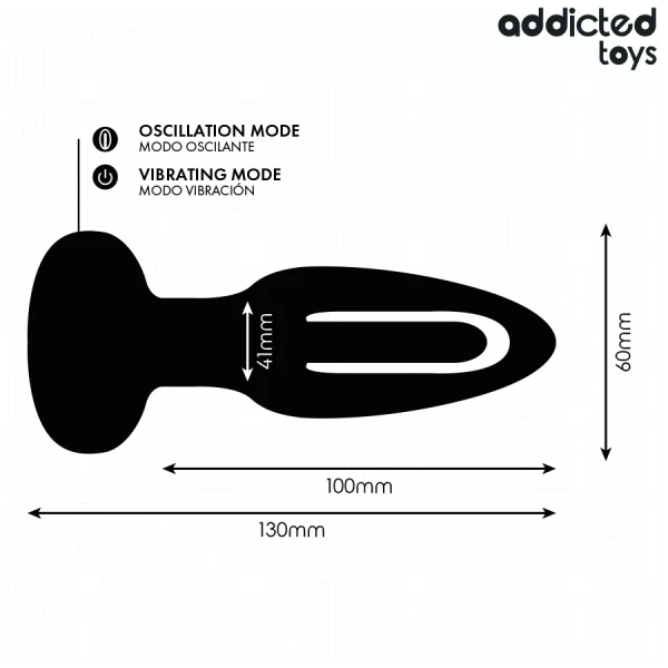 Addicted Toys Anaalvibrator met vibrerende tong en afstandsbediening