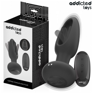 Addicted Toys Anaalvibrator met vibrerende tong en afstandsbediening Addicted Toys Anaalvibrator met vibrerende tong en afstandsbediening - Afbeelding 1