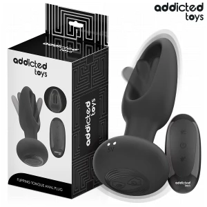 Addicted Toys Analvibrator mit vibrierender Zunge und Fernbedienung