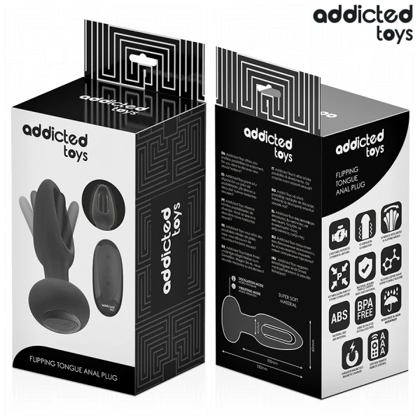 Addicted Toys Anaalvibrator met vibrerende tong en afstandsbediening