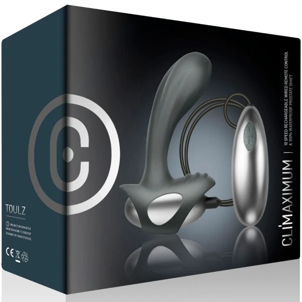 Climaximum Toulz Prostatamassageapparaat met kabel, siliconen