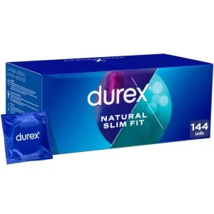 Durex Natural Slim Fit Condooms 144 stuks, nominale breedte 52 mm