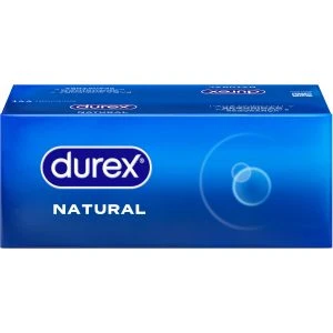 Durex Natural Condoms 144 pieces, Easy-On shape, nominal width 54mm