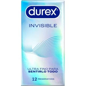 Durex Condoms Ultra Thin Invisible Condoms Standard Size 12 pieces