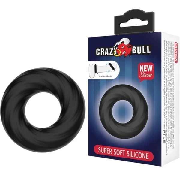Crazy Bull Spiraal-siliconenring voor mannen, verstelbaar