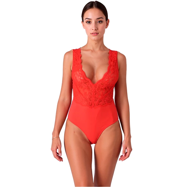 Passion Woman Teddies Body Evalie rood L/XL