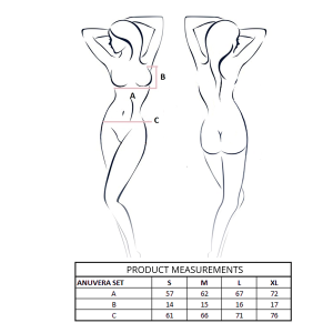 Passion Woman Sets Anuvera BH en String Set Zwart S/M Passion Woman Sets Anuvera BH en String Set Zwart S/M - Afbeelding 4