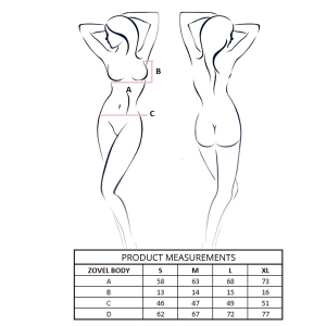 Passion Zovel Body Catsuit met Beugel-Cups Zwart S/M Passion Zovel Body Catsuit met Beugel-Cups Zwart S/M - Afbeelding 4