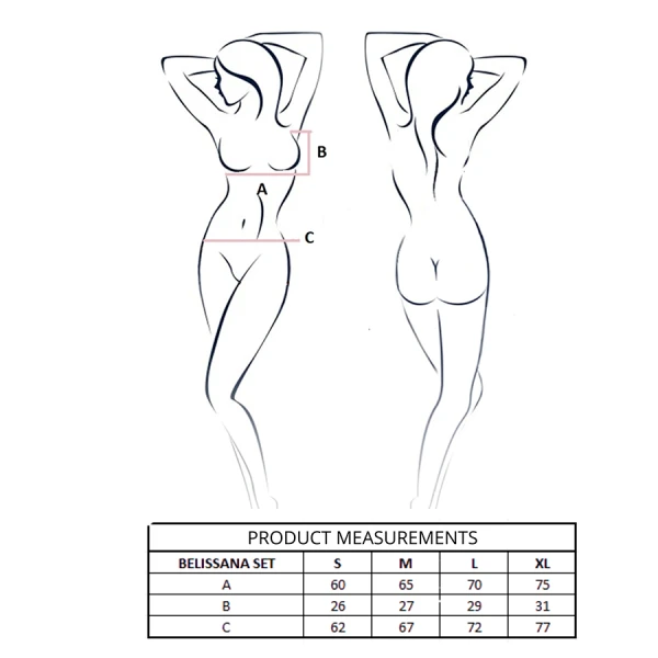 Passion Woman Sets Belissana BH en String Set Zwart S/M Passion Woman Sets Belissana BH en String Set Zwart S/M