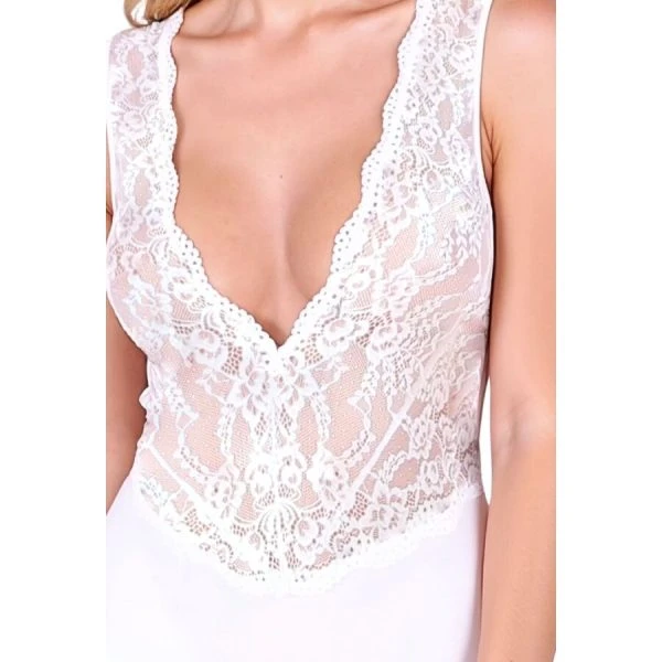Passion Woman Teddies Evalie Body van kant in wit S/M