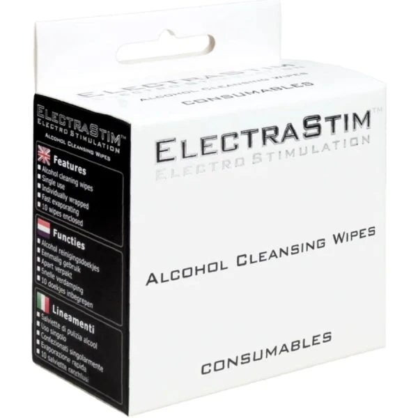 Electrastim Alkohol-Reinigungstücher 10 Stück für Elektroden
