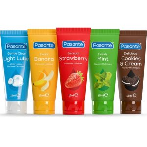 Pasante glijmiddelset met smaak 5 tubes Pasante glijmiddelset met smaak 5 tubes - Afbeelding 3