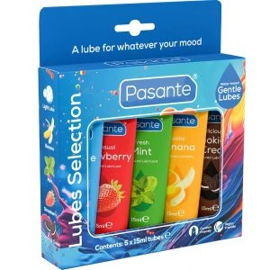 Pasante glijmiddelset met smaak 5 tubes