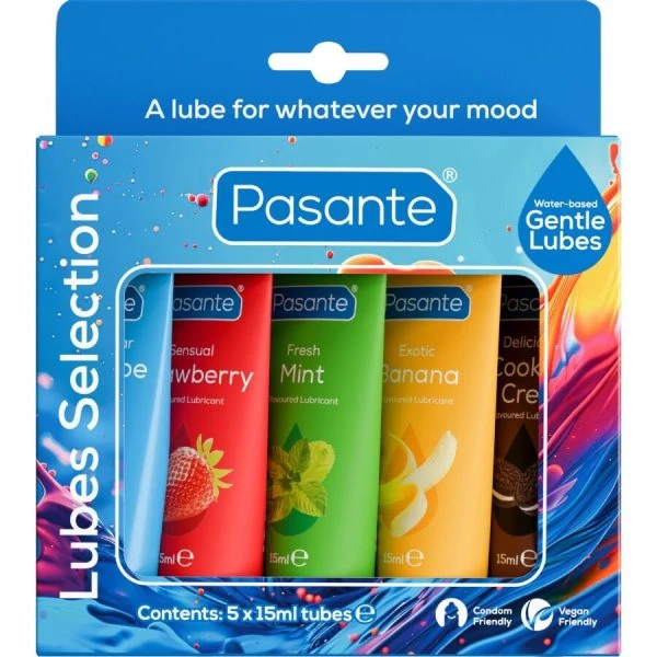 Pasante glijmiddelset met smaak 5 tubes
