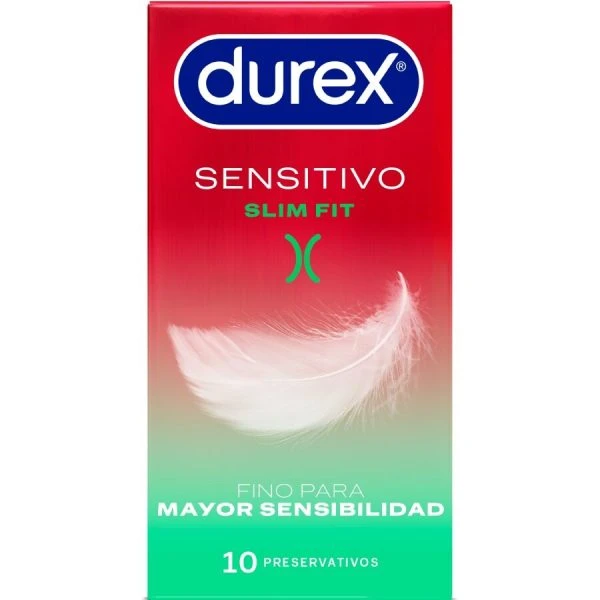 Durex Sensitive Soft Slim Fit Condooms, 10 stuks, nominale breedte 52,5 mm