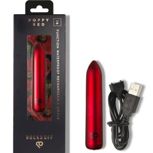 Rocks-Off Vibrator Bullet Poppy RED – oplaadbare puntstimulator Rocks-Off Vibrator Bullet Poppy RED – oplaadbare puntstimulator - Afbeelding 6