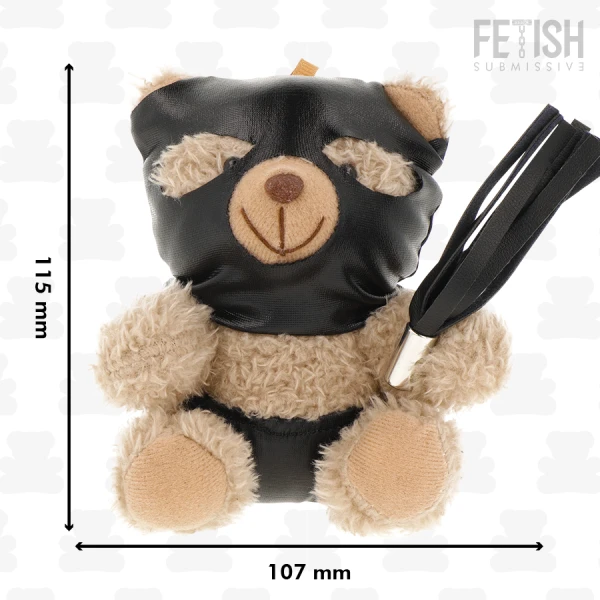 Fetish Submissive Rebel Toys Luno BDSM Teddybeer met Masker en Zweep