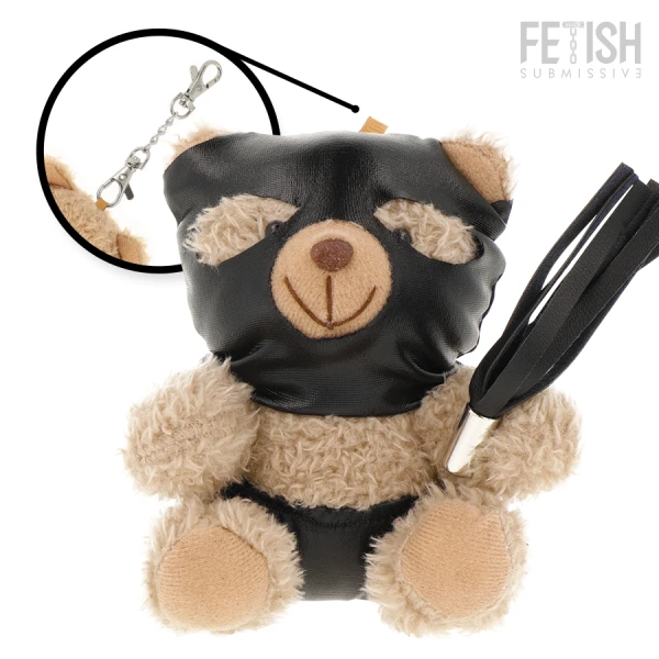 Fetish Submissive Rebel Toys Luno BDSM Teddybeer met Masker en Zweep