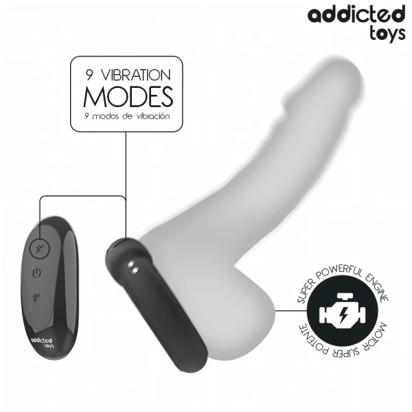 Addicted Toys Cockring met vibratie, warmte-effect en afstandsbediening