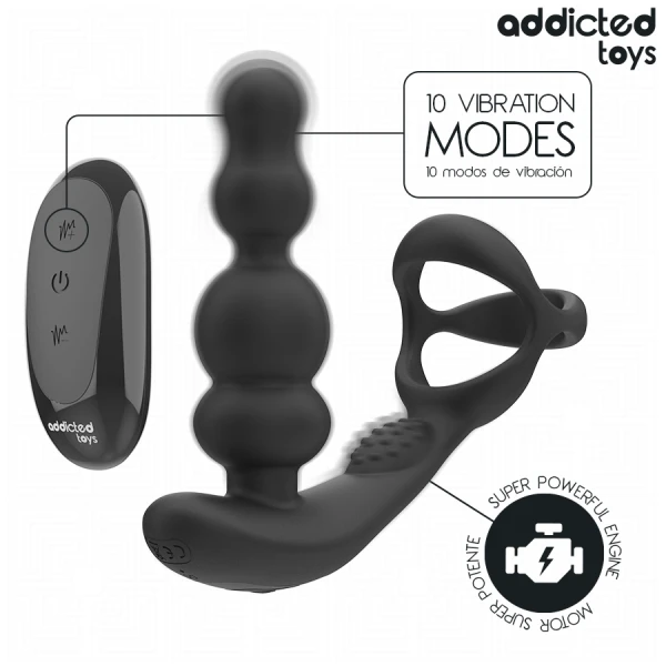 Addicted Toys Roterende Prostaatmassager met Afstandsbediening, Siliconen Addicted Toys Roterende Prostaatmassager met Afstandsbediening, Siliconen
