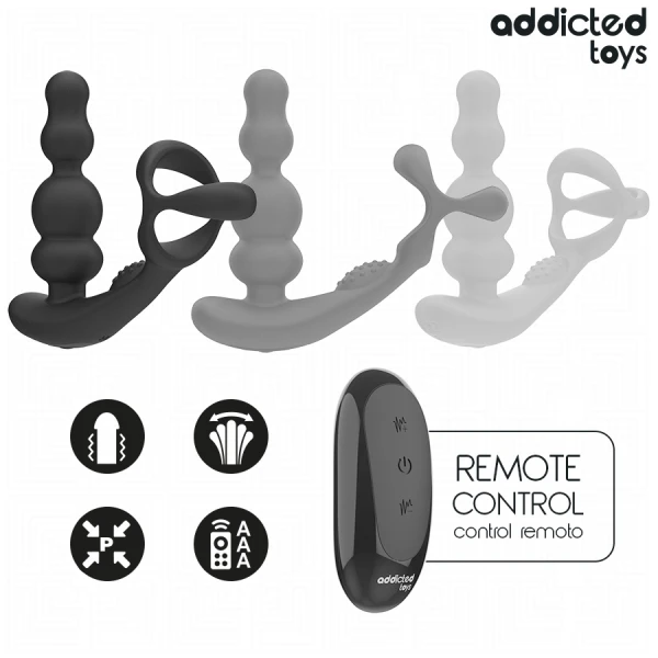Addicted Toys Roterende Prostaatmassager met Afstandsbediening, Siliconen Addicted Toys Roterende Prostaatmassager met Afstandsbediening, Siliconen