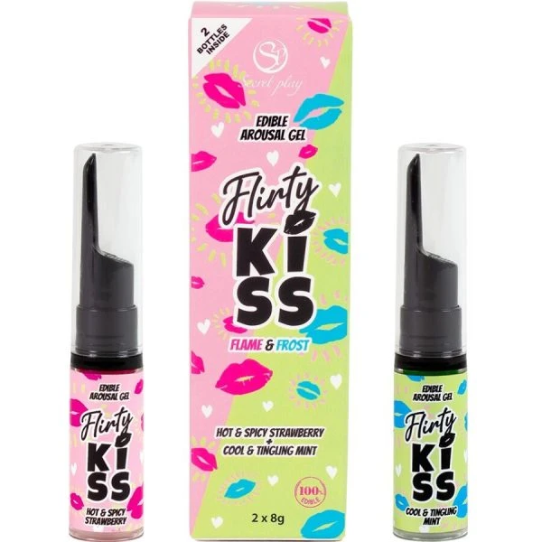 Secretplay Cosmetic Oralsex-Gel Duo Aardbei & Munt met Warmte- en Koeleffect