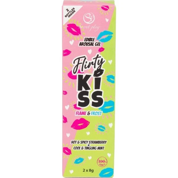 Secretplay Cosmetic Oralsex-Gel Duo Aardbei & Munt met Warmte- en Koeleffect