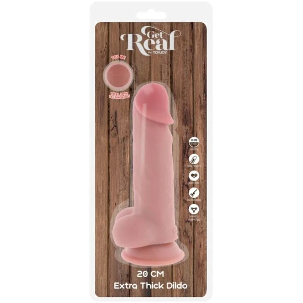 GET Real Deluxe Realistische Dildo met Ballen extra dik 20 cm